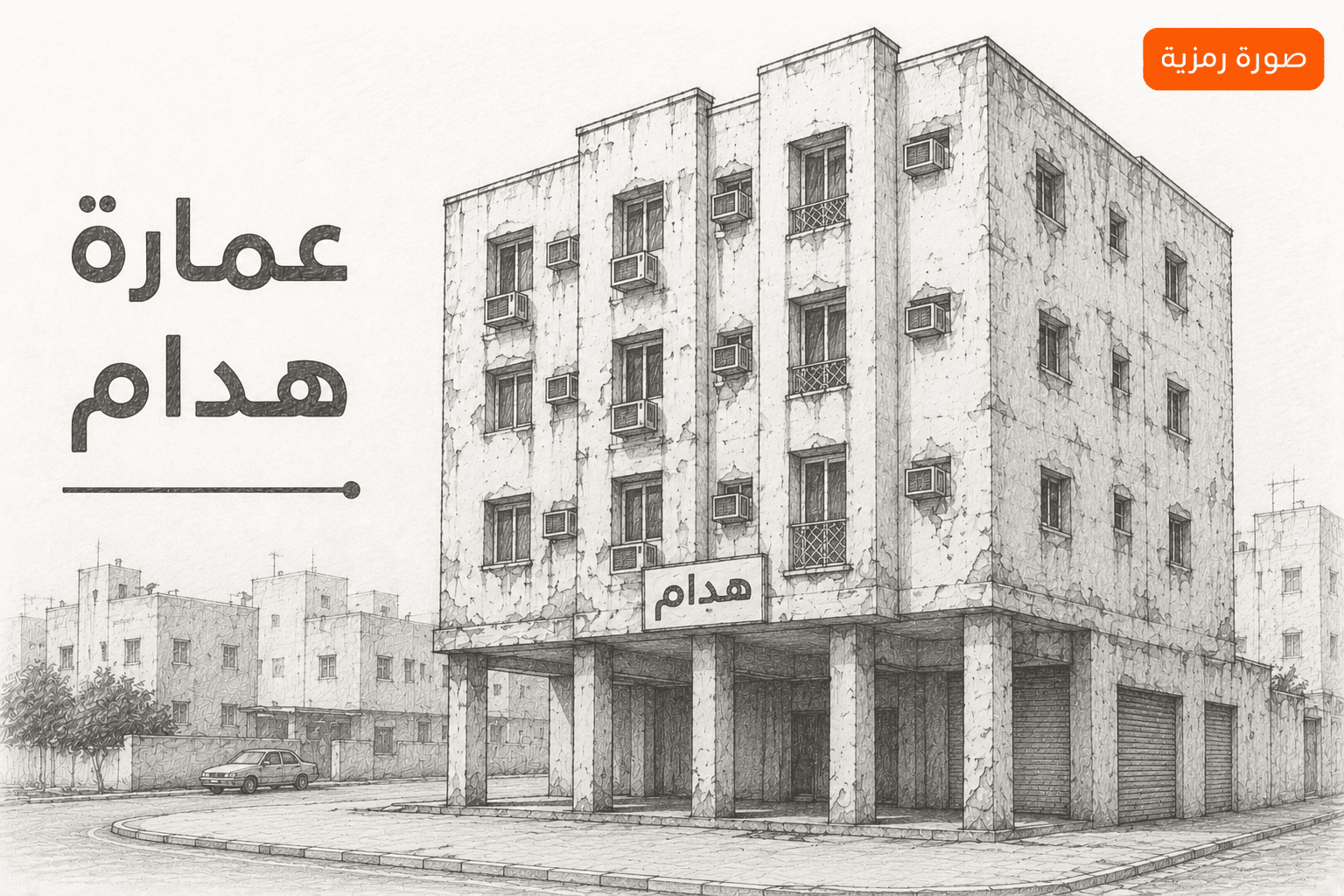 هدام للبيع فى بنيد القار شارع وساحه